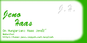 jeno haas business card